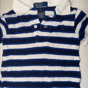 Polo by Ralph Lauren Blue and White Striped Polo Shirt